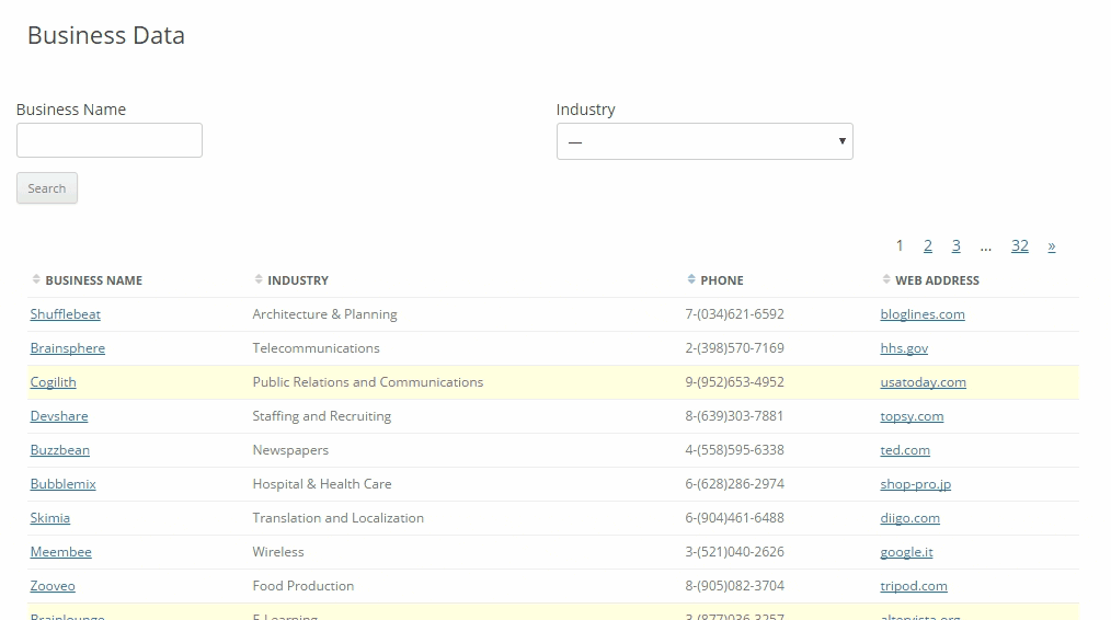 Animation showing how to filtering entries with GravityView using a drop-down field.