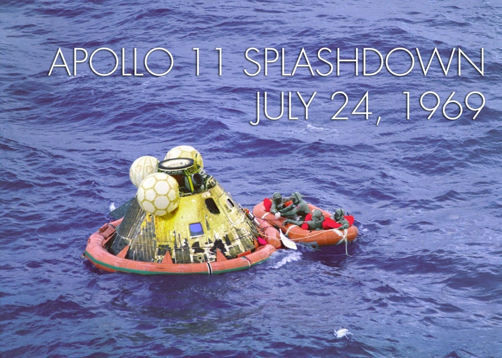 1969: Apollo 11 spashdown