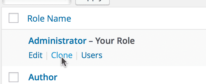 Screenshot showing the Roles page under Users menu