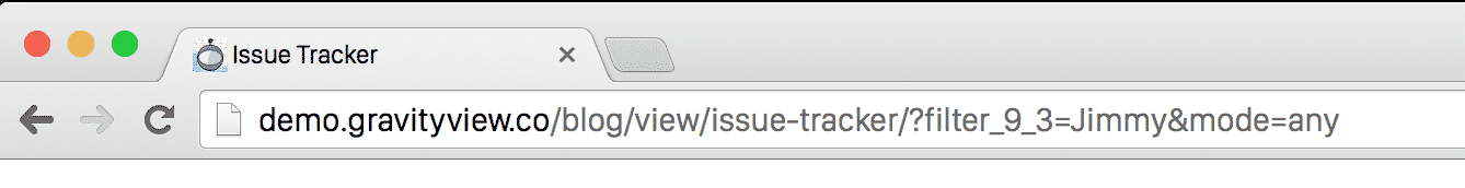 Screenshot showing an address bar in a Browser with the page URL