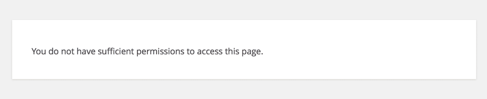 You do not have sufficient permissions to access this page.