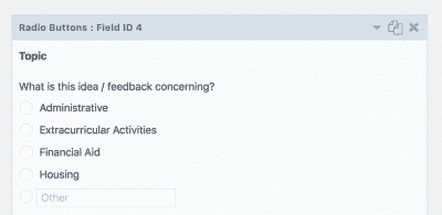 Field - Topic (Radio Buttons)