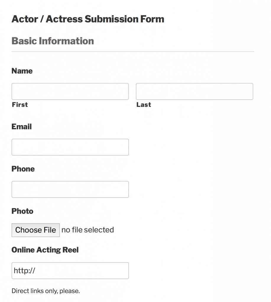 Creating a database of actors and actresses GravityKit