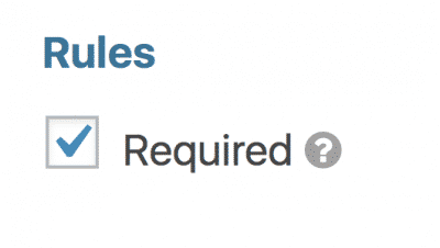 Required checkbox.