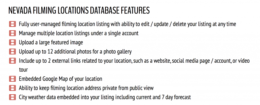 Features of the Film Location Database