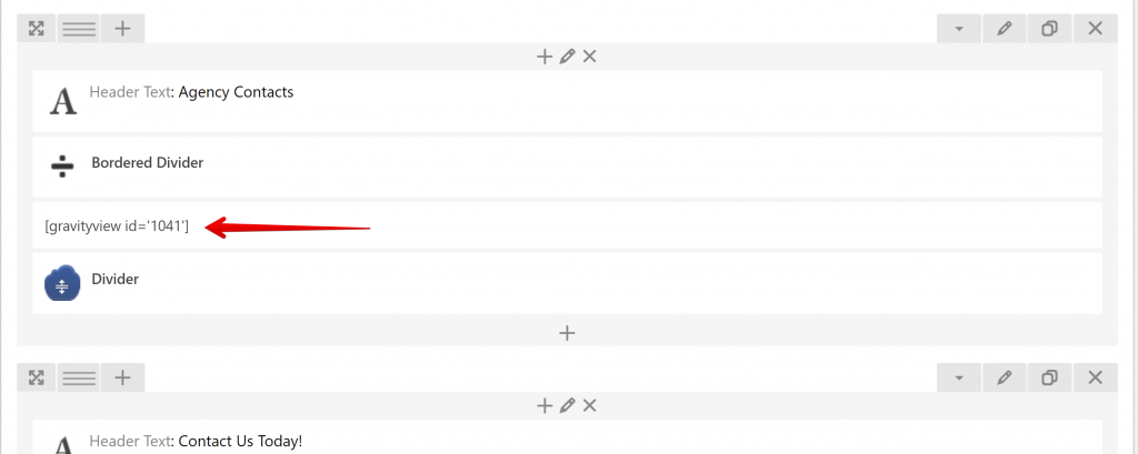 GravityView shortcode inside a WPBakery layout