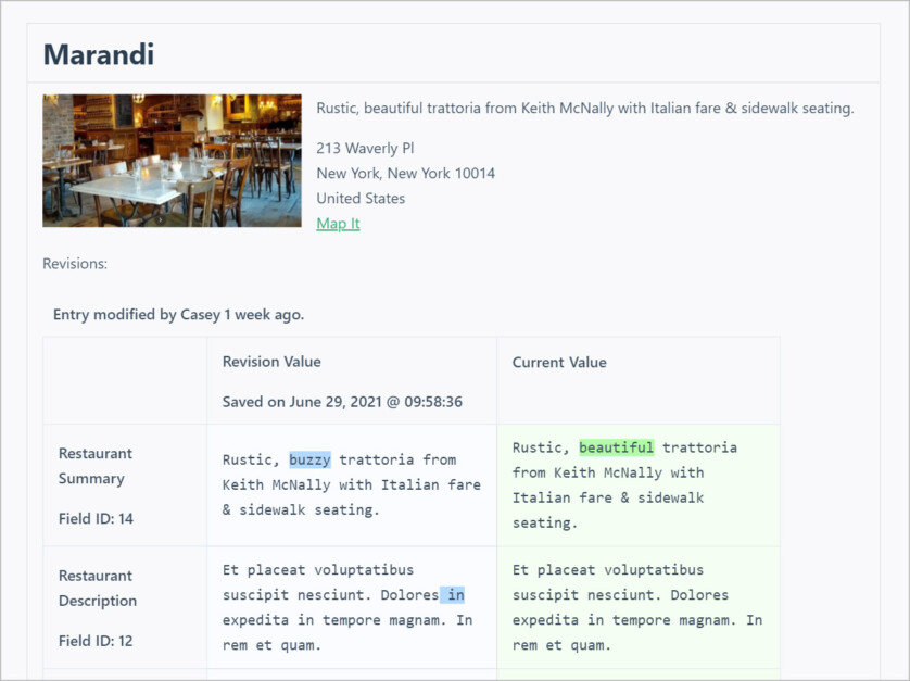 GravityView: Display Entry Revisions on the Front End - GravityKit