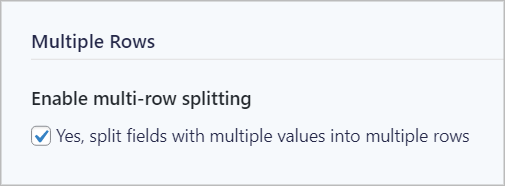 Enable multi-row splitting