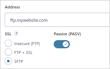 FTP address