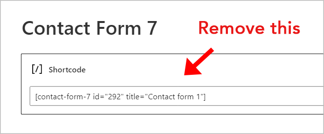 The Contact Form 7 shortcode