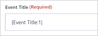 The Event Title merge tag