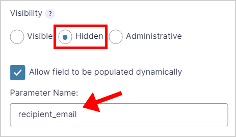 Gravity Forms field visibility settings