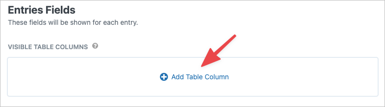 An arrow pointing to the 'Add Table Column' button