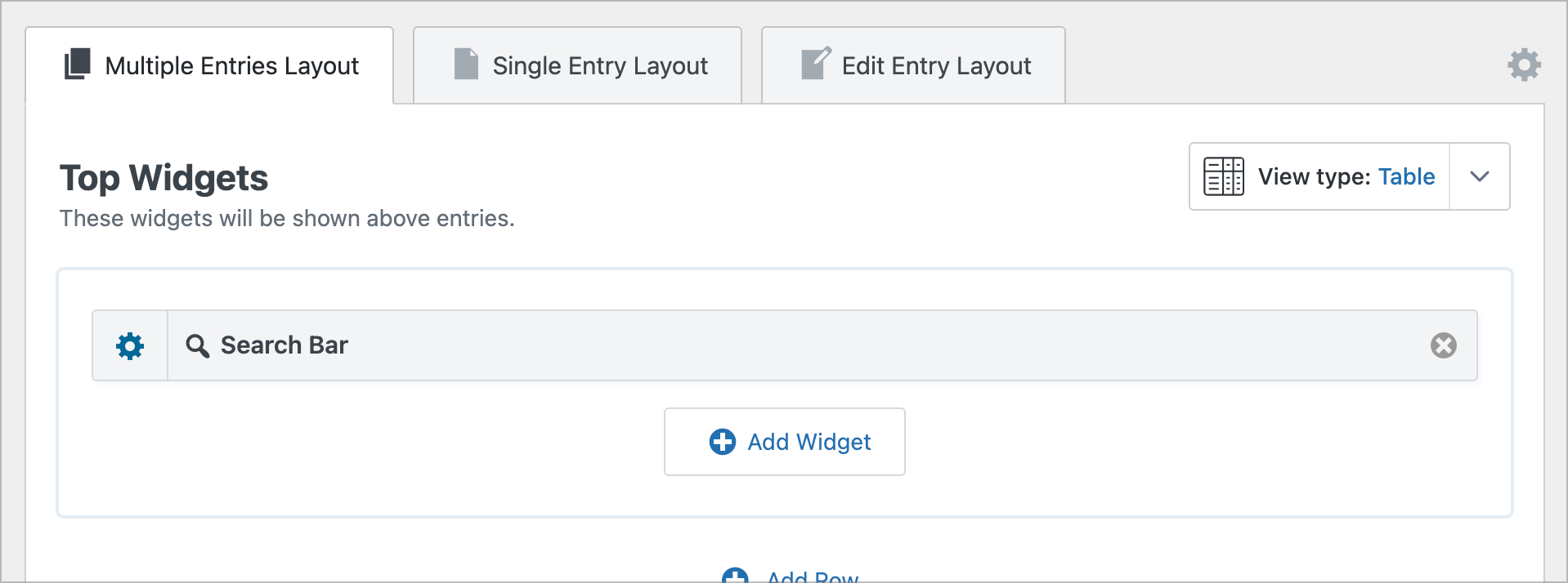 The Search Bar widget
