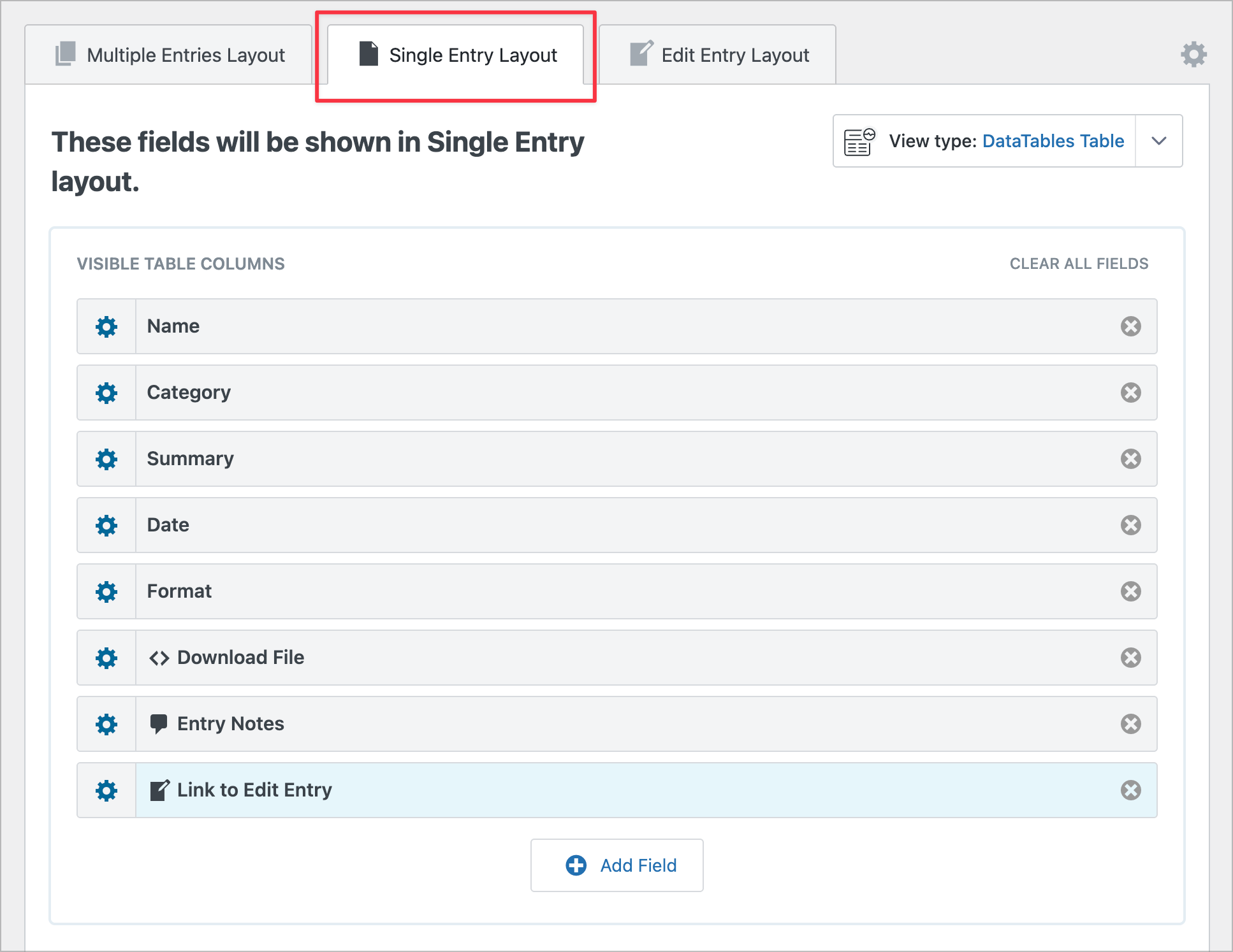 GravityView Single Entry layout