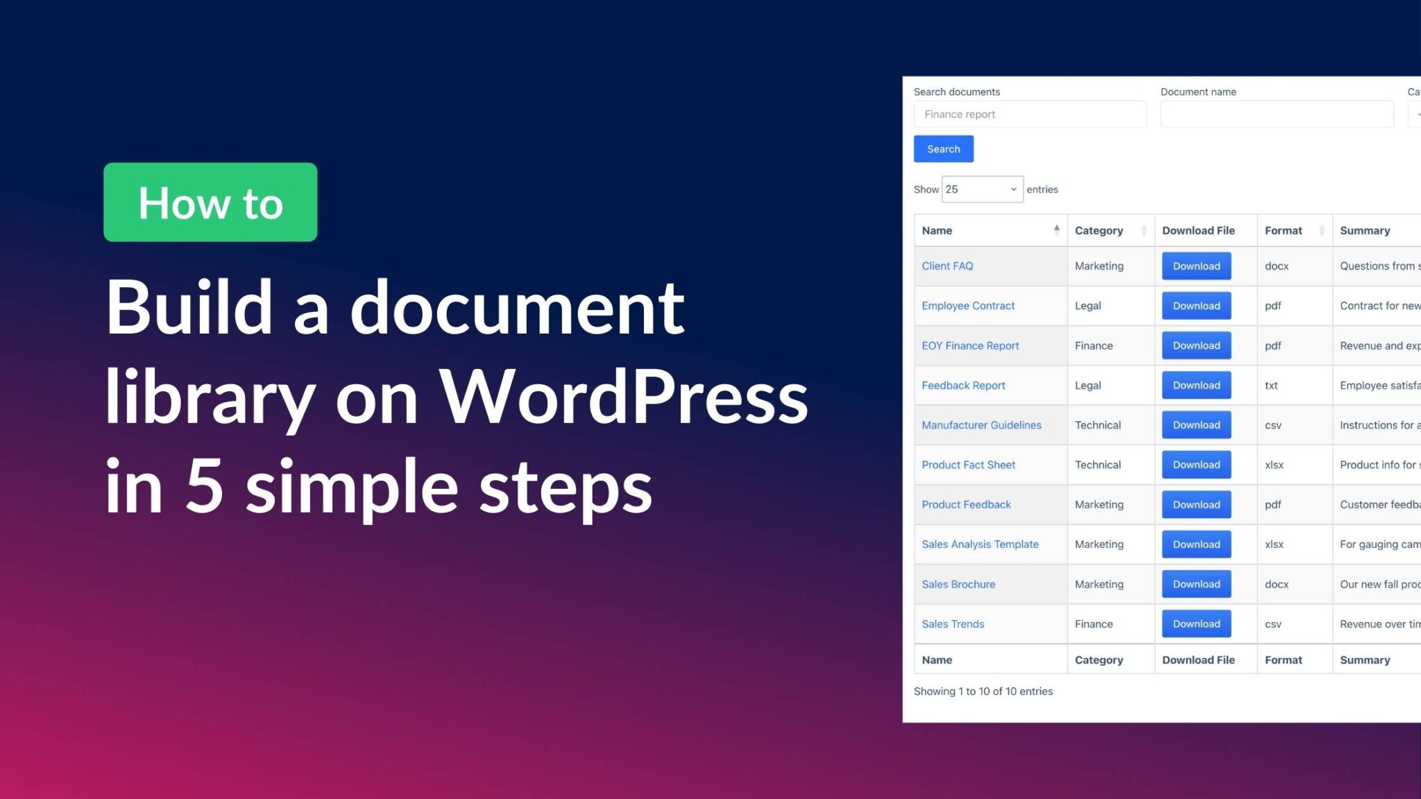 How to build a WordPress document library in 5 simple steps - GravityKit