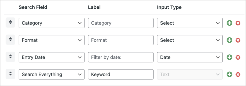 The GravityView Search Bar settings