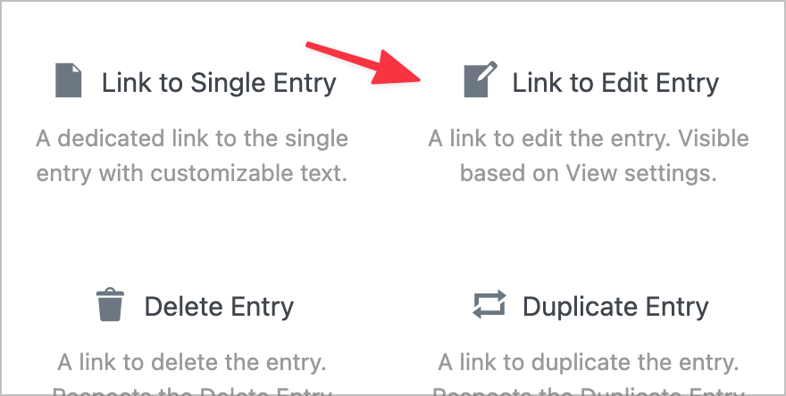 The 'Link to Edit Entry' field in GravityView