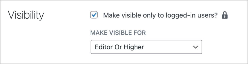 GravityView field visibility settings