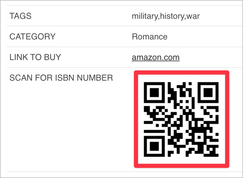 A QR code next to a header that says 'Scan for ISBN Number'