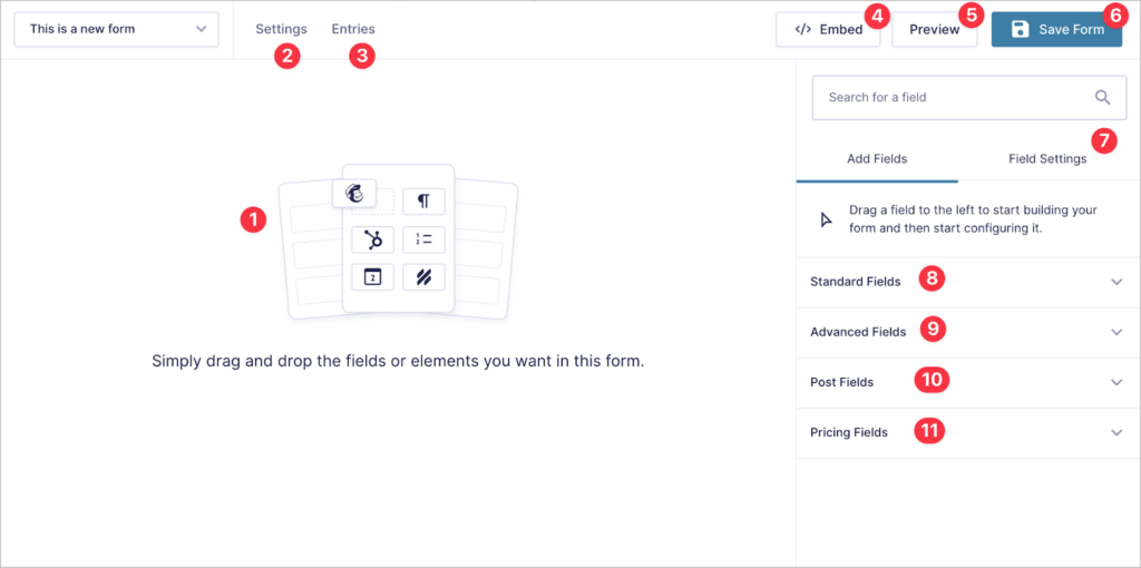 The Gravity Forms visual form builder