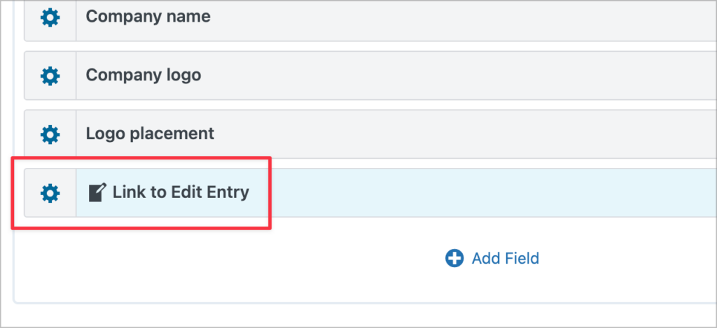 The GravityView 'Link to Edit Entry' field