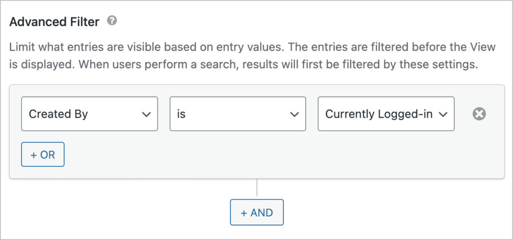 The Advanced Filter in GravityView