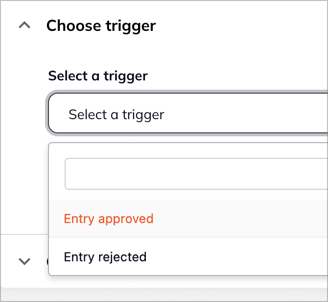 Choosing a trigger in WP Webhooks