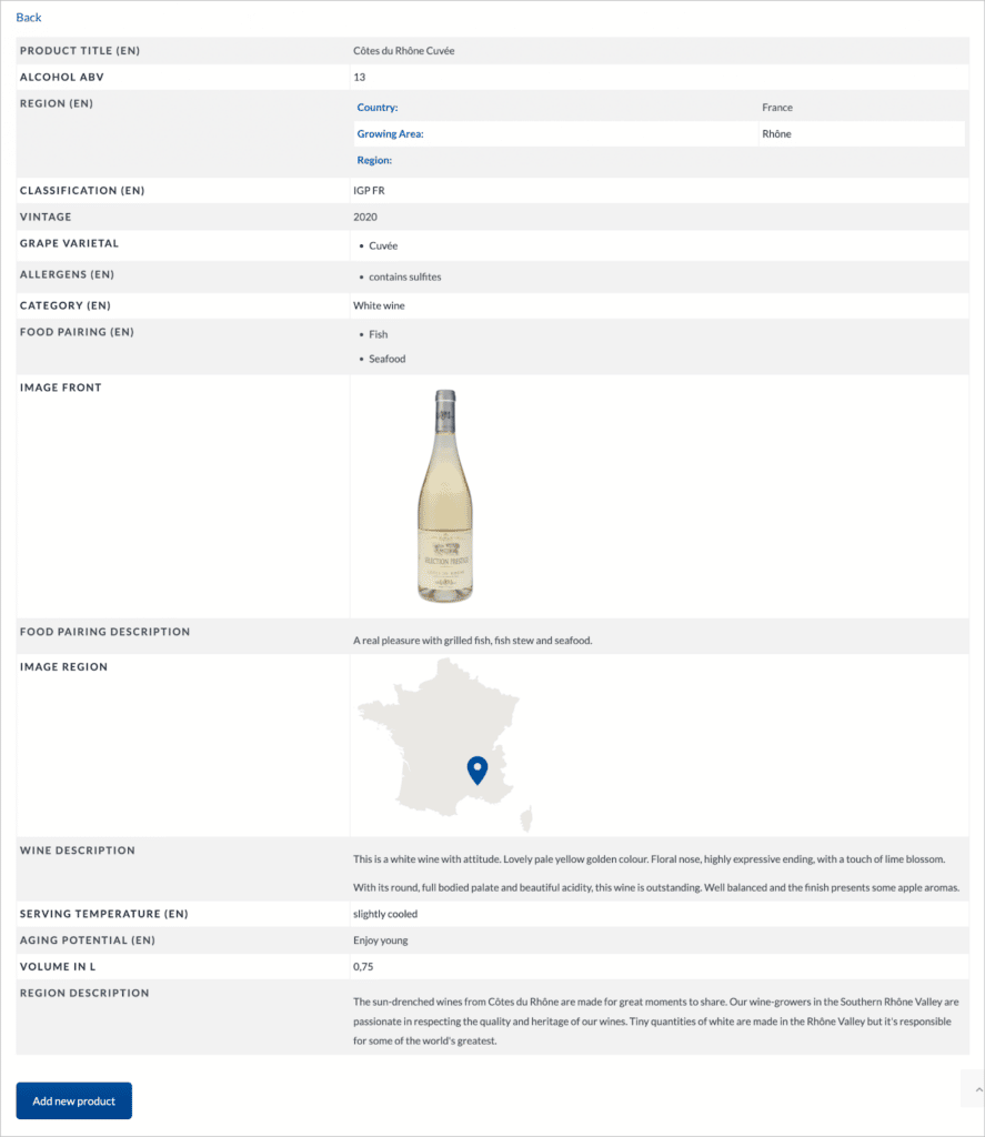 A product information management system built using GravityView