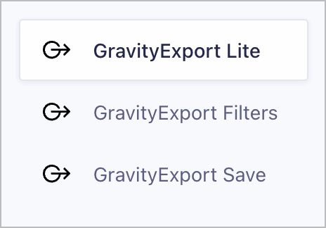 GravityExport Lite, GravityExport Filters and GravityExport Save feeds in Gravity Forms