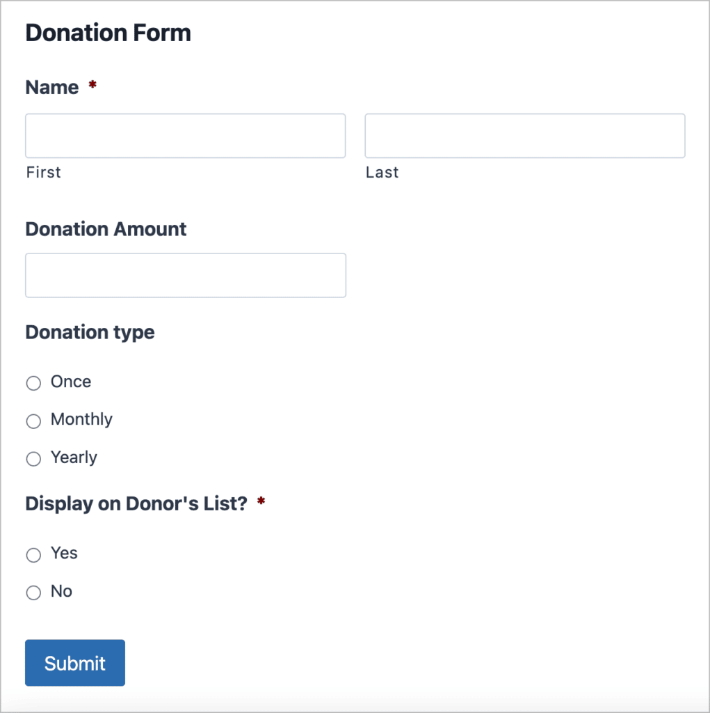 A contact form showing fields for the Name, Email and message.
