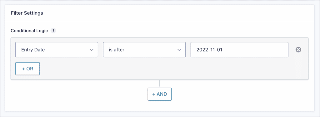 Conditional logic filters in Gravity Forms