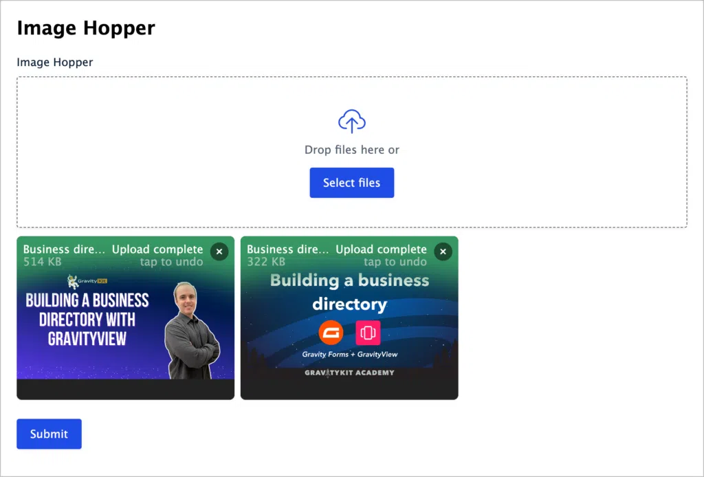 Image Hopper – Frontend user experience