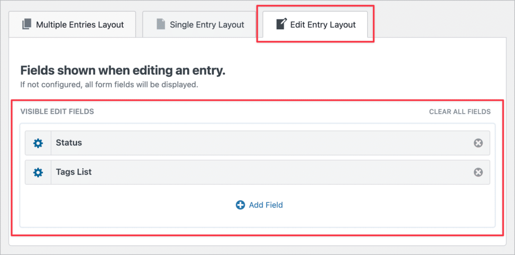 The GravityView Edit Entry layout