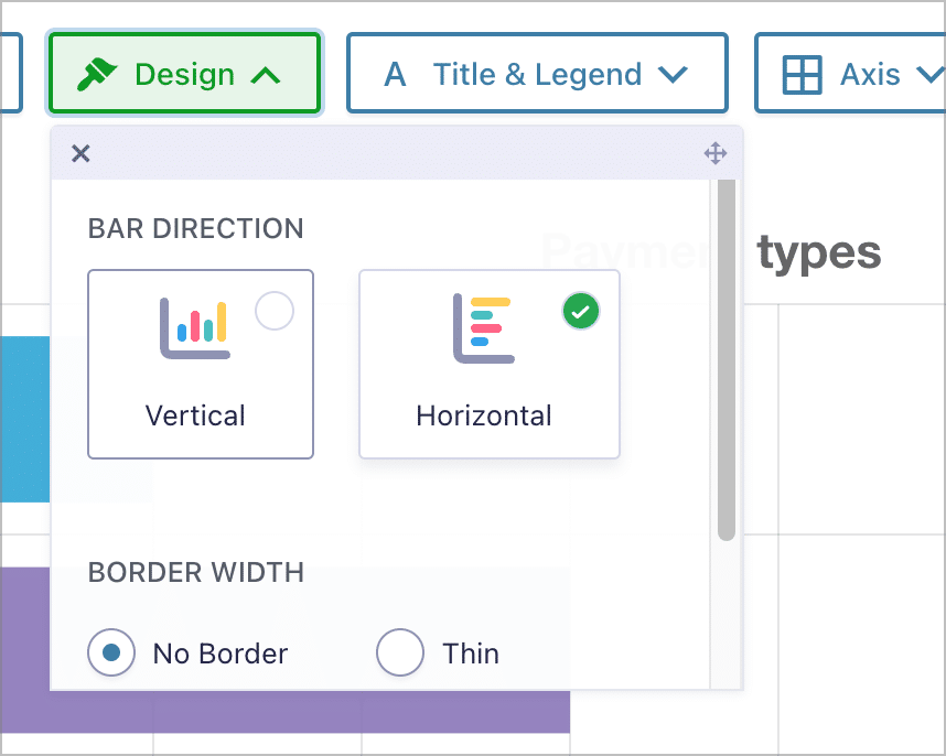 Selecting a "bar direction" for the bar chart in GravityCharts