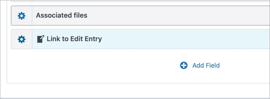 The 'link to edit entry' field in GravityView
