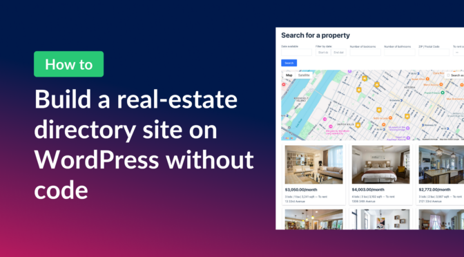 Build a real-estate directory site on WordPress without code