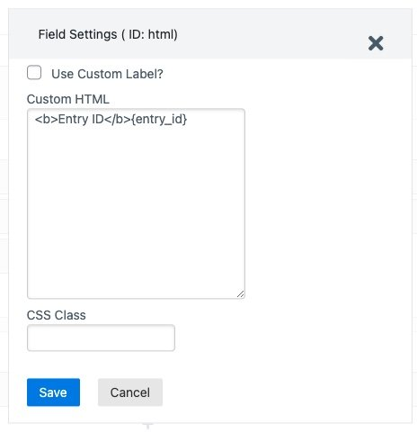 WPForms Views – Custom HTML field
