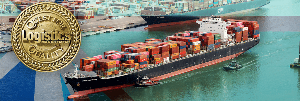 An image of a container ship