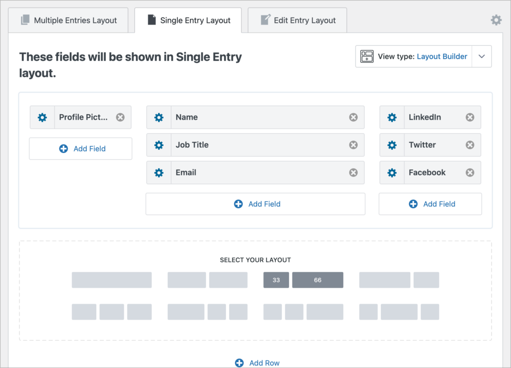 GravityView – Drag and drop builder