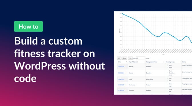 How to build a fitness tracker app on WordPress with no code