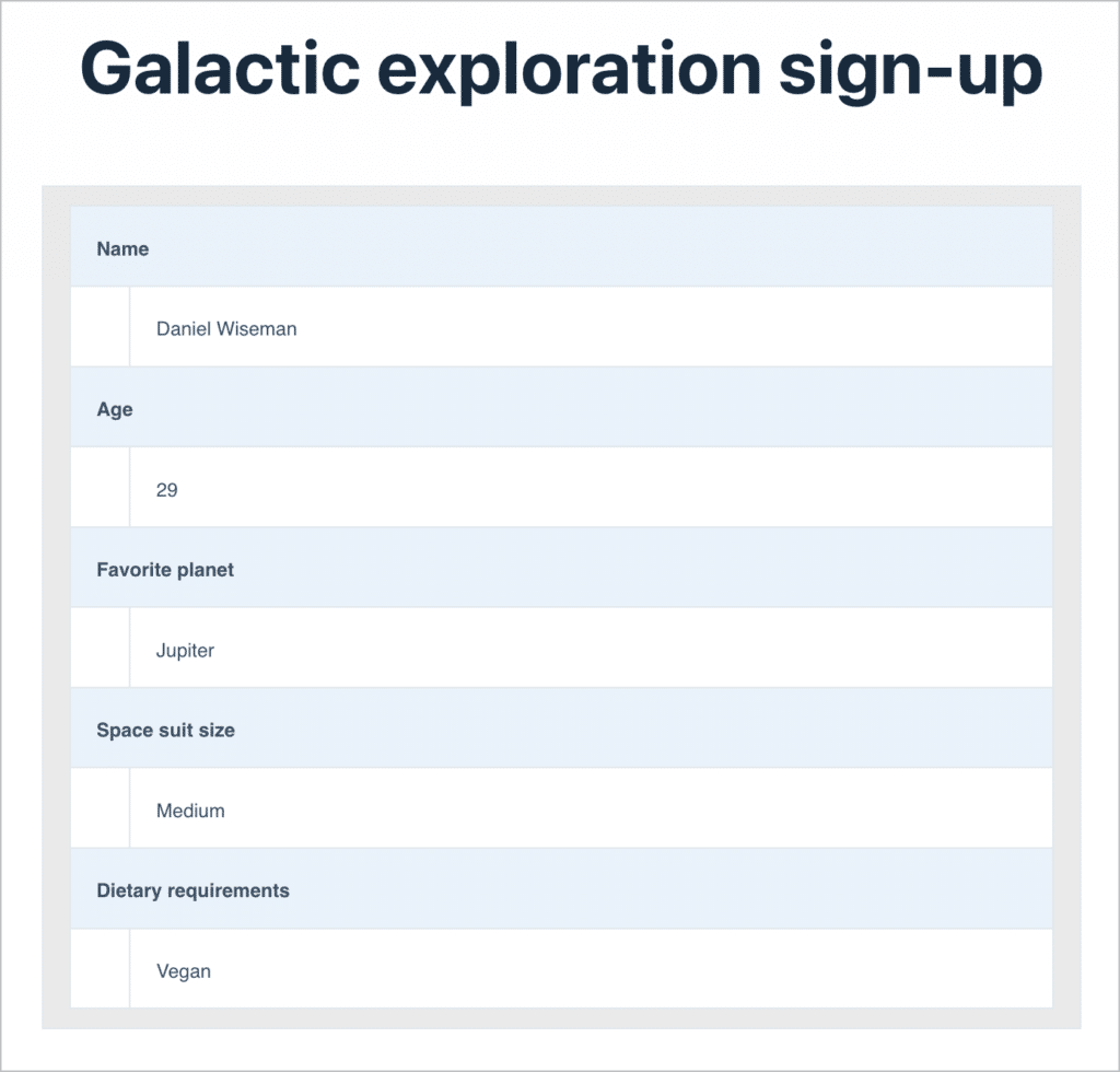 Gravity Forms field values displayed on the front end