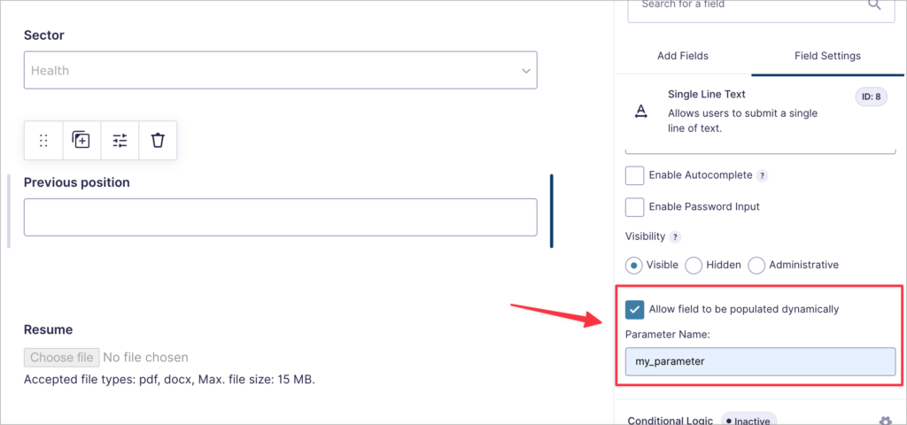 A checkbox labeled 