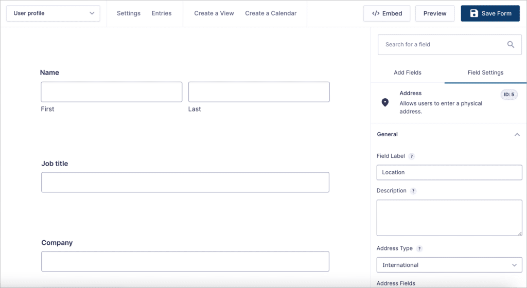 The Gravity Forms drag and drop form builder