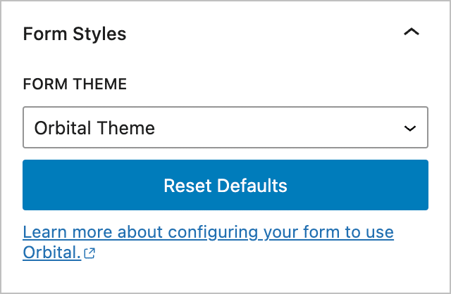 Gravity Forms styles settings