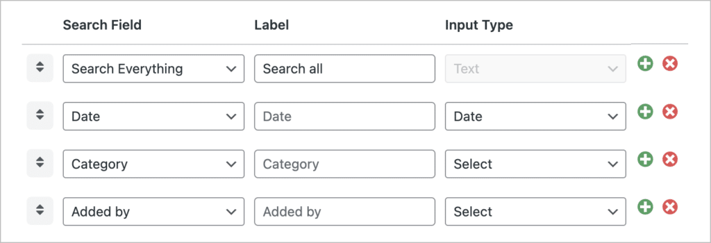 The GravityView Search Bar settings