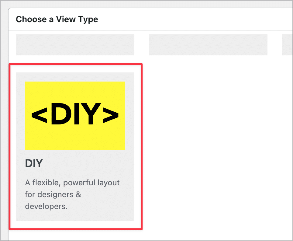 The GravityView DIY View Type