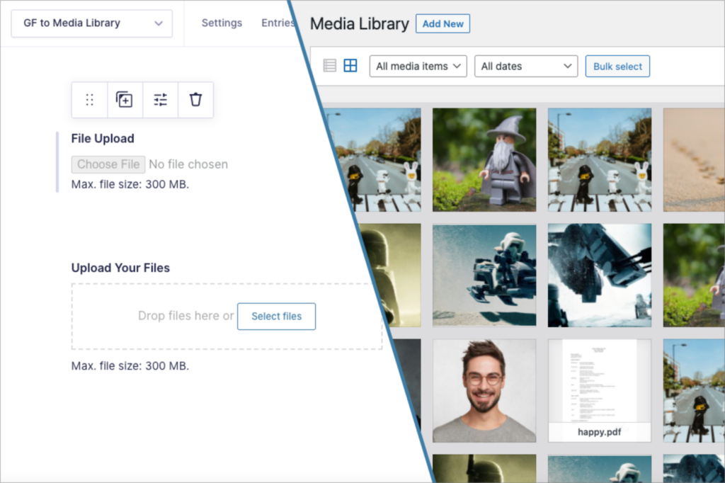 The Gravity Forms Media Library plugin by Gravity Wiz