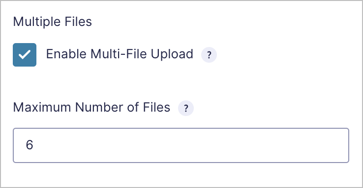 A checkbox labeled 'Enable Multi-File Upload'