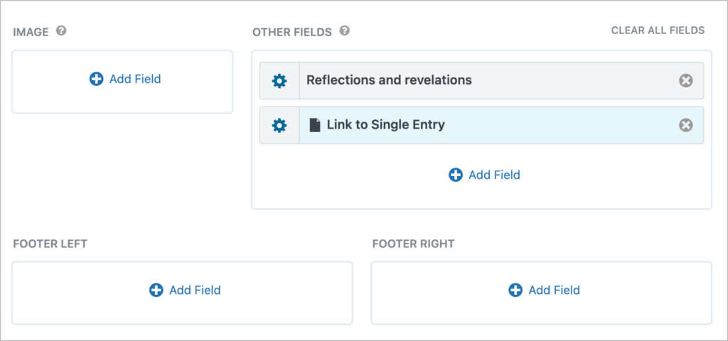 The 'Other fields' section of the GravityView editor